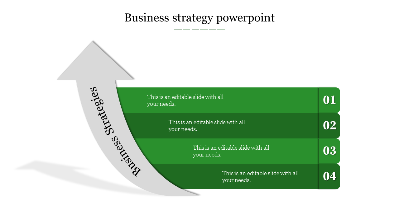 business strategy powerpoint-Green